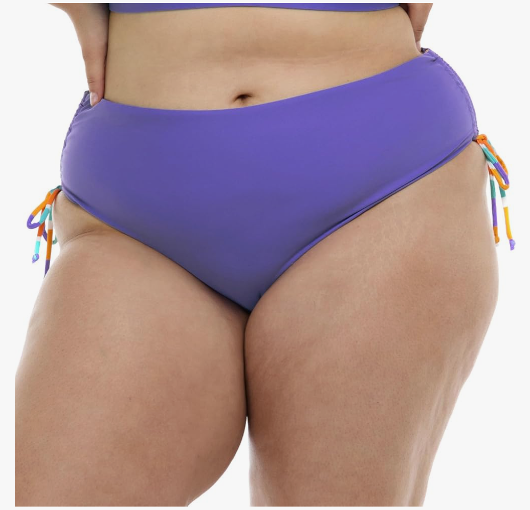 Body Glove Women's Tide Plus High Waist Bikini Bottom Swimsuit, Size: 1X, Harmony Colorblock