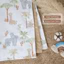 Baby Blankets for Boys Girls, Super Soft Nursery Minky Blanket Neutral with Print Brown Savanna Elephant and Cozy Raised Dotted Fleece Backing, 30 x 40 Inch Double Layer Bed Throws