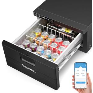 12 Volt Drawer Refrigerator, 31.2L(33QT) Drawer Electric Cooler RV Refrigerator APP Control (-4-68), Car Fridge Freezer for Travel Camping Road Trips Tailgating, Truck Van SUV (Upgraded Compressor)