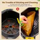 Air Fryer Liners Disposable, 125Pcs Parchment Paper, 8 Inch Non-stick Air Fryer Paper Liners, Unbleached Square Airfryer Liners for 5-8QT Air Fryer, Baking, Roasting Microwave