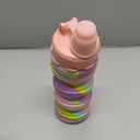 Collapsible Water Bottles Travel water bottle Sports Portable Sport Water Bottle Reusable Water Bottles comes with mountaineering Buckle 500ml silicone Water-proof camping water bottle (Pink camouflage)