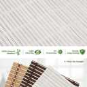 SEEYE Cordless Bamboo Blinds Shades, Light Filtering Bamboo Roller Shades Natural Roman Blind Shade, Roll Up Blind for Windows, Easy to Install for Door, Bedroom, 33" W x 64" H, White