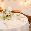 EI 180pcs Beige Plastic Plates with Gold Plastic Silverware,Heavy-Duty Disposable Plates for Party,Beige Dinnerware Set for 30 Guest Wedding,Afternoon Tea,Spring,Mother's Day,Valentine's Day,Easter
