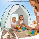 Baby Beach Tent, 2026 Upgrade Pop Up UPF 50+ UV Protection Sun Shelter Canopy with Mosquito Net Portable Outdoor Shade Summer Essentials for Babies & Toddlers, 33 inches x 26 inches x 28 inches
