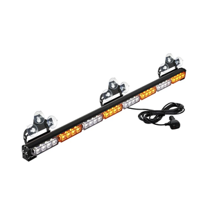 ASPL 36" 32LED Traffic Advisor Light Bar Warning Emergency Strobe Light Bar Directional Flashing Emergency Caution Lighting Led Safety Lights with 16 ft Straight Cord (Amber/White)