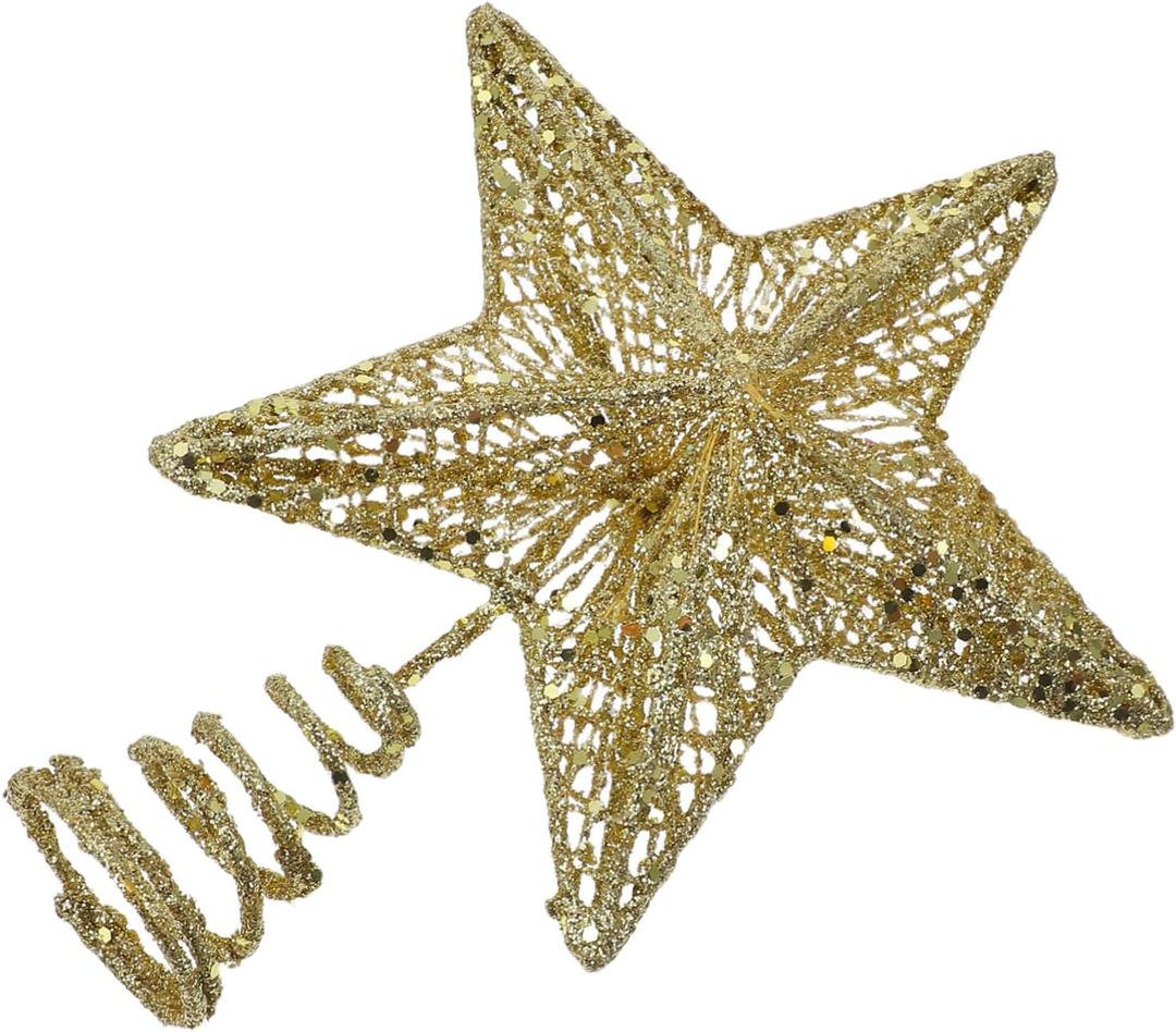 1pc Topper Ornament for Christmas Tree Decoration Festive Treetop Accessory for Friends Iron Craft