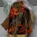 Agusbagli 40 Bunches Artificial Fall Outdoor Flowers Fake Autumn Boxwood Plants UV Resistant Plastic No Fade Faux Fall Flowers Arrangements for Thanksgiving Autumn Weddings Porch Indoor Home Decor (Orange)