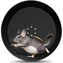 Enhanced 15" Aluminum Alloy Exercise Wheel for Chinchillas, Ultra-Quiet Noiseless Running Wheel with Wide Track for Hamsters, Hedgehogs, Squirrels and Other Small Pets, Durable Easy-Clean Design