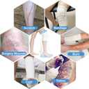 YUNCHI Adult Waterproof Leg Cast Cover for Shower with Non-slip Bottom, Reusable Watertight Cast Protector for Shower Leg for Ankle, Foot, Knee Injuries, Fits Adult Leg Circumference from 8" to 20"