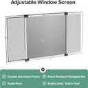 Paramondo Expandable Window Screen, Horizontal (20" H x 28.6" - 54" W, 4 Pack) Adjustable Window Screens, Replacement Window Screens for House Windows, Large