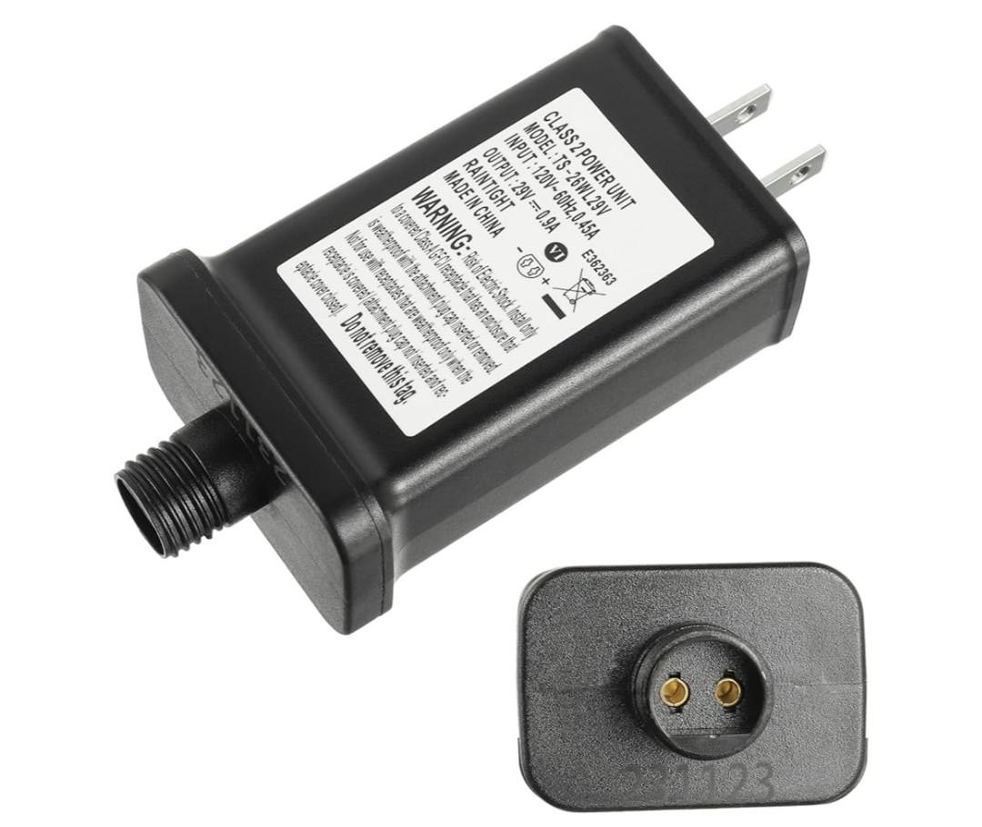 LED Power Supply 29V 26W TS-26W29V LED Transformer Class 2 Power Unit US Plug Adapter Replacement, for Christmas String Light Inflatable Decorations, Christmas Holiday Lighting