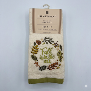 Homewear 2PK Hand Towel Fall In Air White