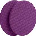 Yoga Knee Guard 2 pieces, foam Pilates Knee Guard Yoga Knee Guard Support Round Pads Anti slip Fitness Anti slip Pads. Suitable for offices, homes, knees, elbows, wrists, and hands (Purple)
