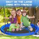 48-inch Saucer Tree Swing for Kids Adult, Larger Flying Swing for Whole Family, 700lbs Weight Capacity with Adjustable Hanging Straps