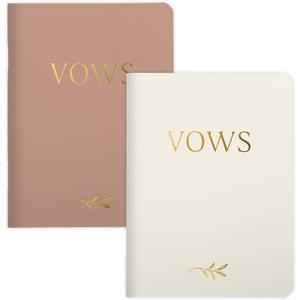 ZICOTO Elegant Vow Books With Gold Foil Lettering For Your Wedding - Perfectly Sized Vow Books With Plenty Of Pages To Write Whatever is on Your Heart - A Beautiful Addition For The Wedding Day