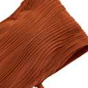 ZAFUL Women Strapless Textured Bandeau Bikini 2 Piece Swimwear Cheeky Solid Lace up Bathing Suits (Brown, M)