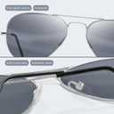 Livho Sunglasses for Men Women Aviator Polarized Metal Mirror UV 400 Lens Protection