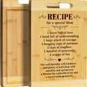 Kikcoin Mom Birthday Gifts - Bamboo Cutting Boards for Kitchen, Mothers Day Cutting Board Gift from Daughter Son, Thanksgiving Christmas Gifts for New Mom, Large Cutting Board 13.8" X 9.8"