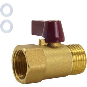 1/2 inch Brass Ball Valve, DN15 Full Port Forged Brass, 1/2" NPT Male x Female Thread, Shut Off Switch for Water, Oil, Gas