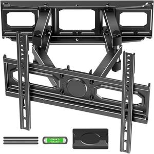 EconoMe TV Wall Mount for Most 26-65 inch tvs, Full Motion TV Mount Swivel and Tilt, Wall Mount Bracket Max VESA 400x400mm, Holds up to 99 lbs, Fits 12” 16" Wood Studs.