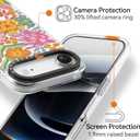 for iPhone Air Case Cute - Durable Shockproof 6.6 ft Drop Impact Phone Case - Funny Passion Flower Design for iPhone 17 Air (6.5") Clear