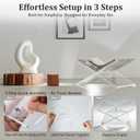Clear Acrylic Book Stand, 12 x 8 x 6 in Open Book Display Holder, 8mm Thick X-Shape Cookbook Stand for Kitchen Counter, Coffee Table Books, Bibles, Art Books and Magazines