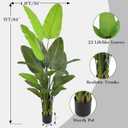 Bird of Paradise Plant Artificial 7FT - Tall Faux Plants Indoor with 22 Lifelike Leaves Trunks, 84" Large Fake Tropical Floor Plant for Home Office Living Room Bedroom Indoor Decor