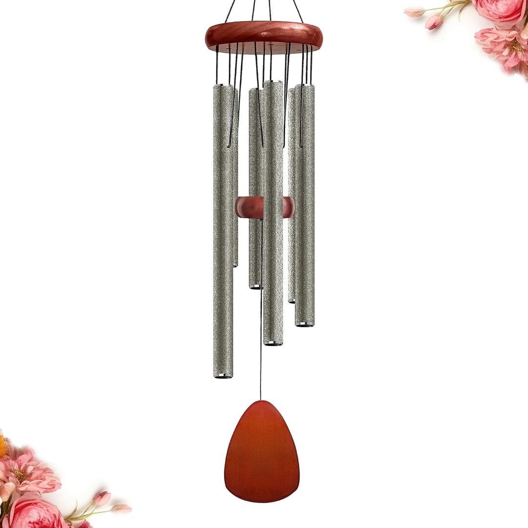28" Wind Chime for Mothers Day, Decorative Wind Chimes for Outside, Memorial Windchimes Remembrance Gift for Women Mom Grandma, Metal Wind Chimes Outdoor Decor for Garden Patio Zen (Copper)