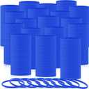Liliful 400 Pcs Silicone Wristbands Solid Color Silicone Bracelets Blank Rubber Sports Rubber Wristbands Bracelets Stretch Bands for Adults Men Women Teen(Blue)