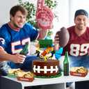 3 x Football Acrylic Birthday Cake Topper Cheer to Rugby Touchdown Cake Decorations for Football Tailgates Sport Themed Game Day Party Supplies