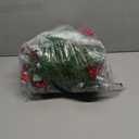 Christmas Garland with Lights, 9FT 30 LED Prelit Christmas Garland for Mantle,Outdoor Indoor Christmas Decorations Garland Battery Operated with Timer, Bows,Flowers,for Stairs,Railing,Fireplace,Door