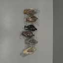 Flat Hair Clip 6 pcs Lay Down Claw Clips Hair Accessories for Women -Brown