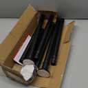 Tension Curtain Rod, Extra Long Outdoor Curtain Rod 43-100 Inch Adjustable, 1.1 Inch Diameter Thick Heavy Duty Black Shower Curtain Rod, Stainless Steel Shower Rod for Bathroom No Drilling, No Rust