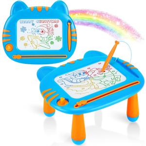 Magnetic Drawing Doodle Board for Toddler,Toddler Toys for 3 4 5 Year Old Boys Girls,Learning Educational Baby Kids Toys for Boys and Girls 3 Years and Up,Christmas Birthday Gifts (Blue Orange)