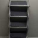 Amazon Basics Foldable Non-Slip Pet Stairs, Steps for Dogs and Cats, 23.90" x 16.10" x 19.76", Grey