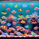 72Pcs Plastic Fish Toys - Tropical & Mini Plastic Fish Set for Children's Party Supplies and Decoration