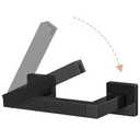 FEILERN Toilet Paper Holder Matte Black Wall Mounted Post Pivoting Square Tissue Holders Roll Holder Hangers for Bathroom Commercial Toilet Paper Dispenser