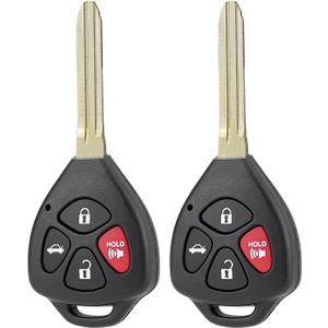 Car Key Fob Replacement 4 Buttons for Toyota Camry Remote Key Fit for 2007 2008 2009 2010 2011 Toyota Camry Keyless Entry Remote Fob HYQ12BBY 5938197 with 67 Chip ( Pack of 2)