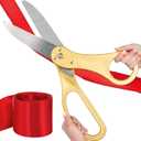 Ribbon Cutting Ceremony Kit Giants Ribbon Cutting Scissors with Red Tape Grand Opening Decorations for Special Events Inaugurations and Ceremonies