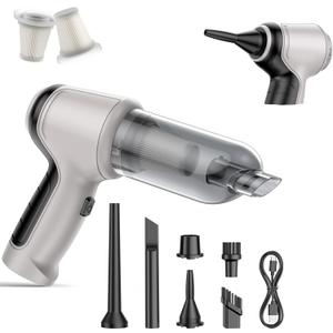 Car Vacuum Cleaner, 15000Pa Handheld Cordless Rechargeable Wet & Dry Vacuum, 120W High Power for Car, Pet, Home, Office Cleaning, Washable HEPA Filter, Multi-Nozzles