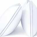 viewstar Pillows Queen Size Set of 2, Hotel Quality, Down Alternative Gusseted Bed Pillows for Side, Back, or Stomach Sleepers, White