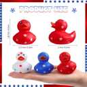 Jerify 2 Inch Patriotic Rubber Ducks Independence Day Rubber Ducks for Ducking Float Star Ducky Small Red White and Blue Items Cruise Ship Bath Shower Summer Beach Pool(120 Pieces)