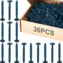 Blulu 36 Pcs 3 Inch Vinyl Shutter Fastener Window Panel Peg Lok Pin Pegs Screws Shutter Spikes Anchor (Bedford Blue)