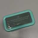 Peakeep Night Light Digital Alarm Clock Battery Operated with Indoor Temperature, Desk Small Clock (Mint)