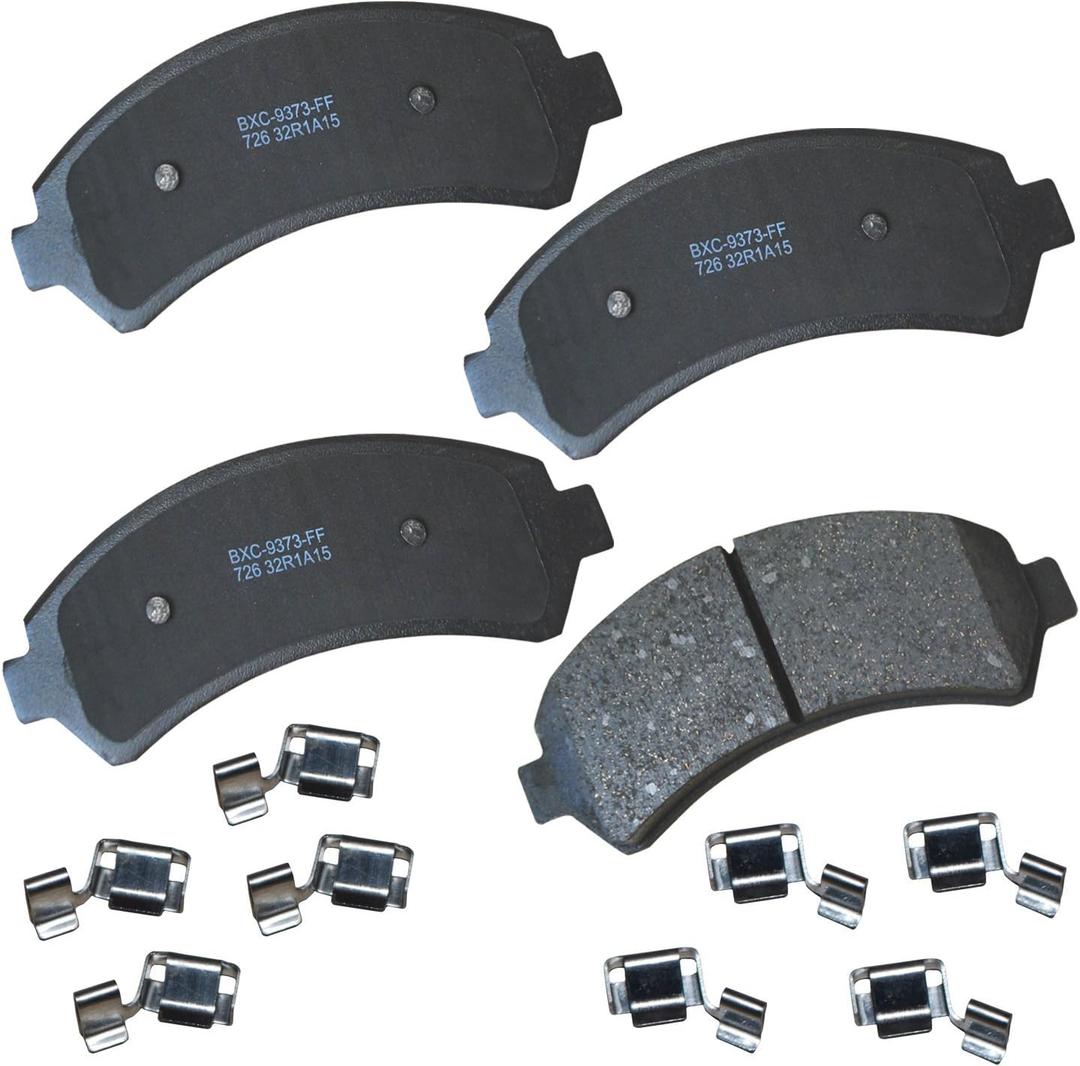 Bendix Premium SBC726 Ceramic Front Brake Pads for Chevrolet Blazer 2005-1997, S10 2004-1998, GMC Jimmy 2005-1997, Sonoma 2004-1998, Isuzu Hombre 1999-1998, Oldsmobile Bravada 2001-1997