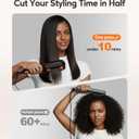 Terviiix 2 Inch Wide Ceramic Flat Iron Hair Straightener for Thick Curly Hair - Heats in 30s, 300F-450F Adjustable, Dual Voltage for Travel, Auto Shut Off, Black