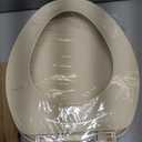 Highcraft B1TSPE Elongated Plastic Toilet Seat with Adjustable Hinge, Bone