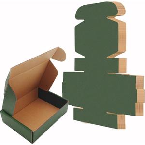25 Pack Corrugated Packaging Box Mailers Shipping, Green Recyclable Cardboard Small Gift Mailer Boxes for Shipping Packaging Craft Gifts Giving Products, Green (7.2 x 5.2 x 2 Inch)