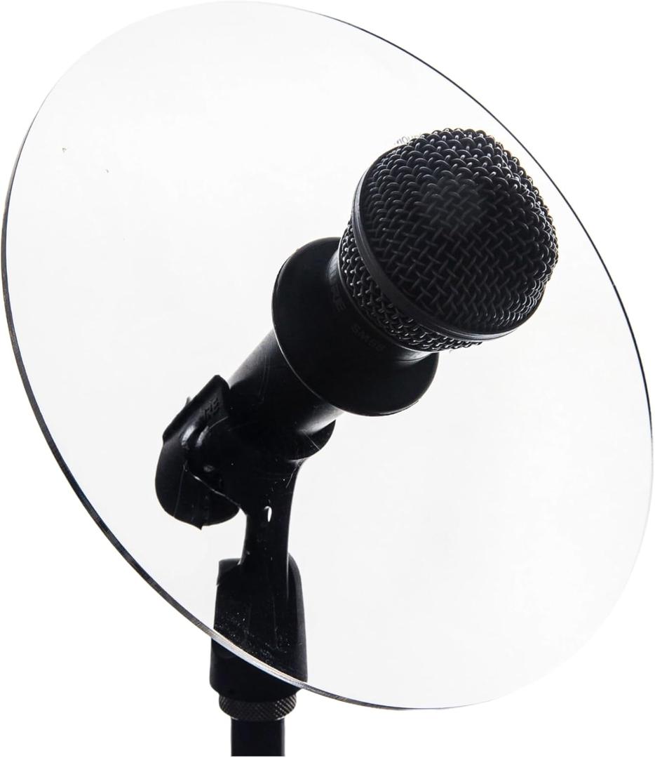 Series Sound Shield for Horns. Great for XLR Mics - Acrylic Plexiglass - Sound Deflector for Trumpet, Trombone, Saxophone - For Home Practice, Live Performanc (10.5" Diameter)