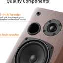 Elimavi Passive Bookshelf Speakers, Requires a Receiver or Amplifier, Brown